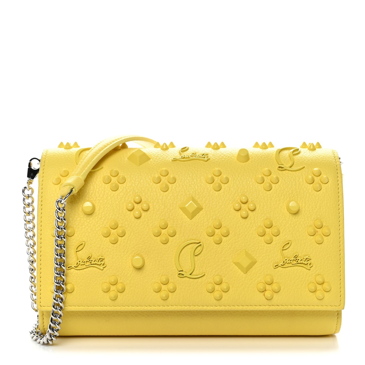 Calfskin Spikes Loubinthesky Paloma Clutch  Piou