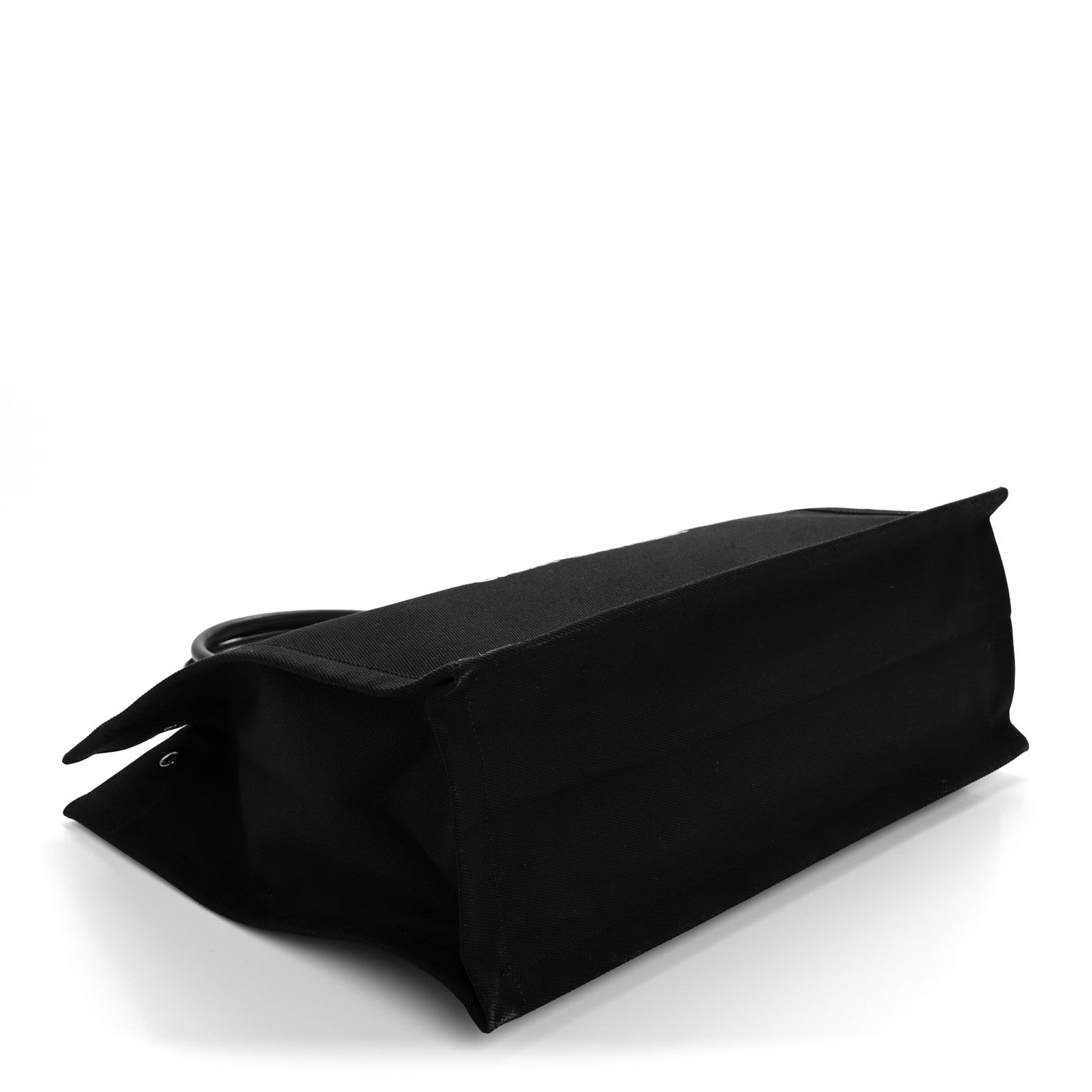 Linen Calfskin Rive Gauche Tote Black