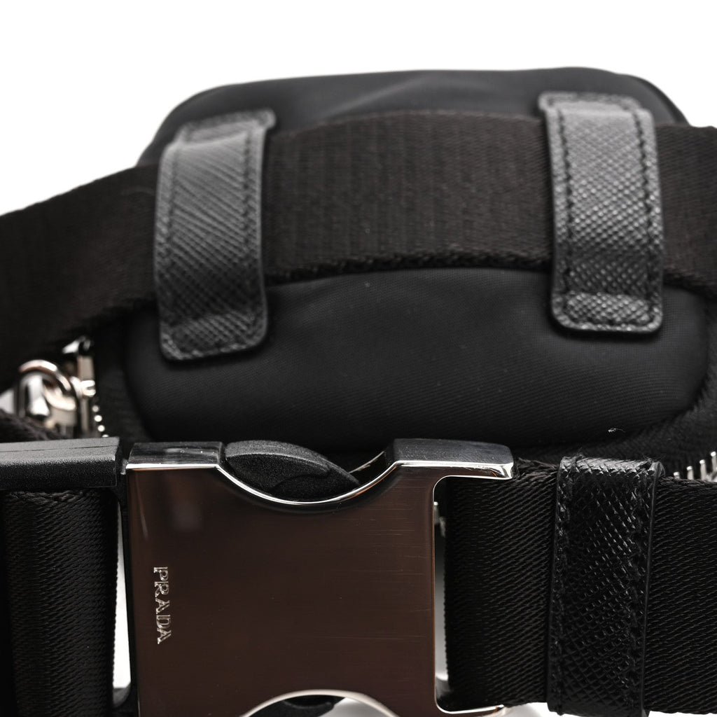 Re-Nylon Belt With Square Pouch Black