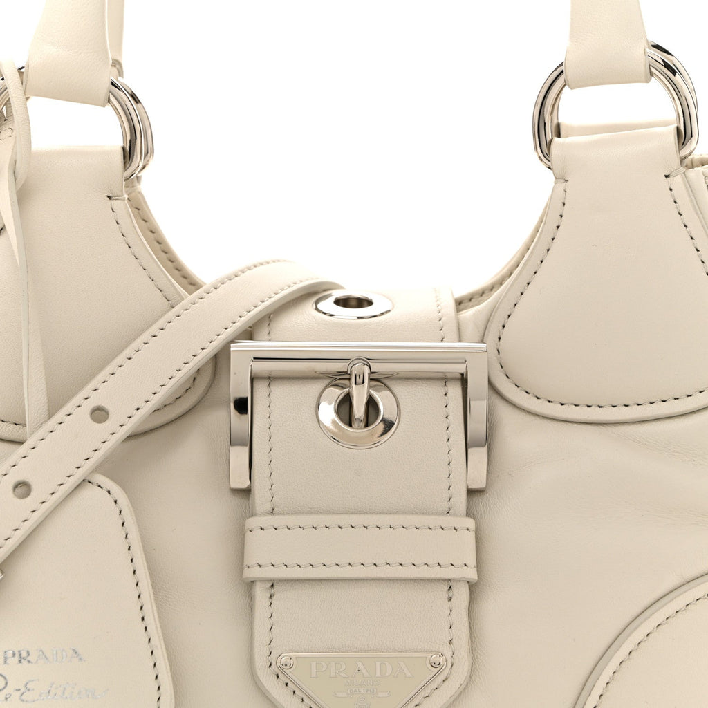Nappa Soft Padded Re-Edition 2002 Moon Bag White