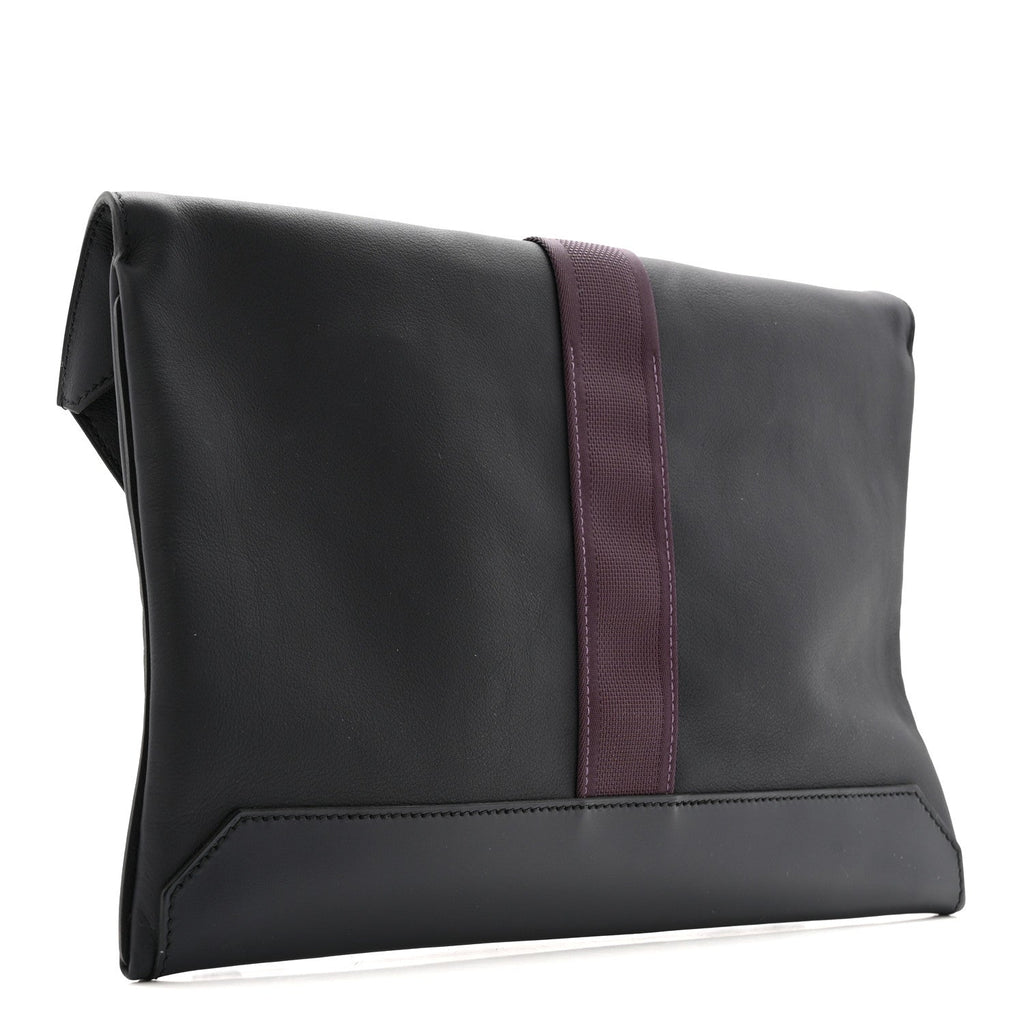 Taurillon Cristobal Vache Hunter Cityslide Clutch Bleu Indigo Raisin