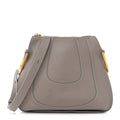 Grained Calfskin Small Hayley Hobo Cashmere Grey