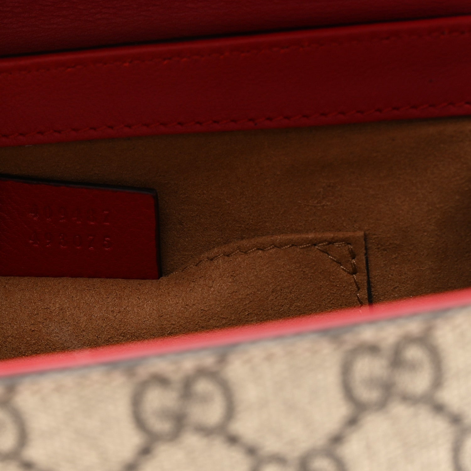 GG Supreme Monogram Calfskin Small Padlock Shoulder Bag Beige Hibiscus Red New Rosette