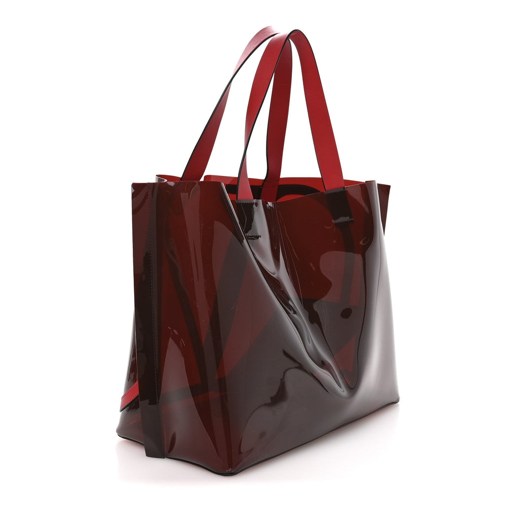 PVC Vlogo Escape Tote Red