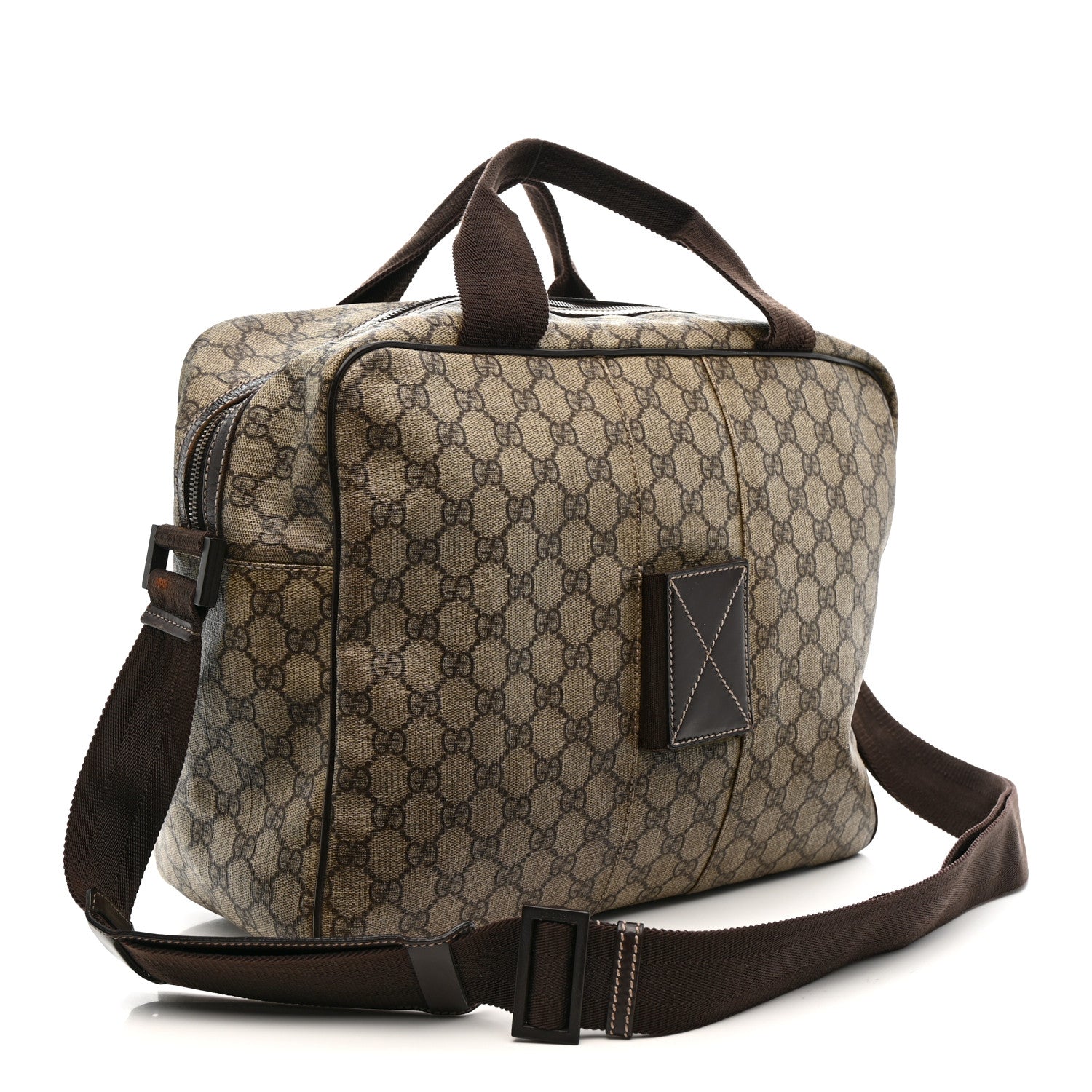 GG Plus Monogram Interlocking G Briefcase Brown