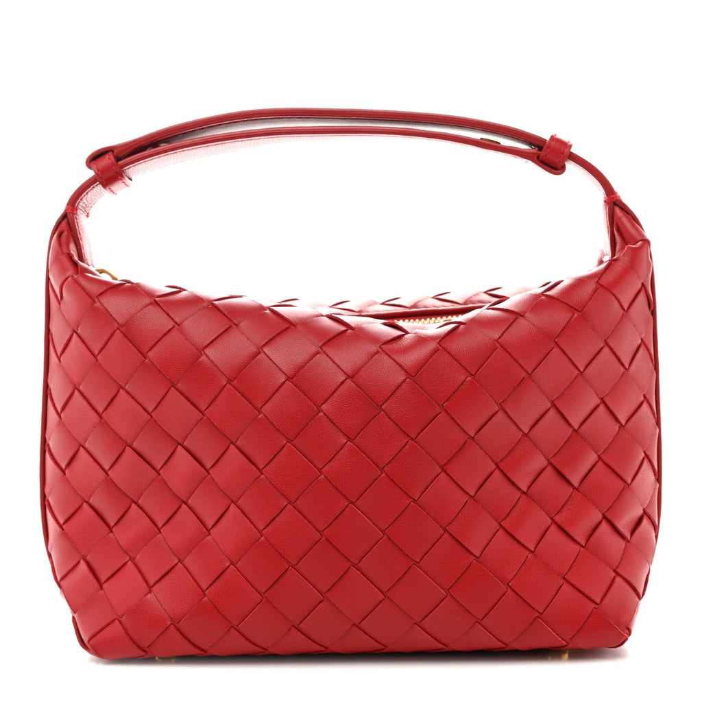 Calfskin Nappa Intrecciato Mini Wallace Apple Candy