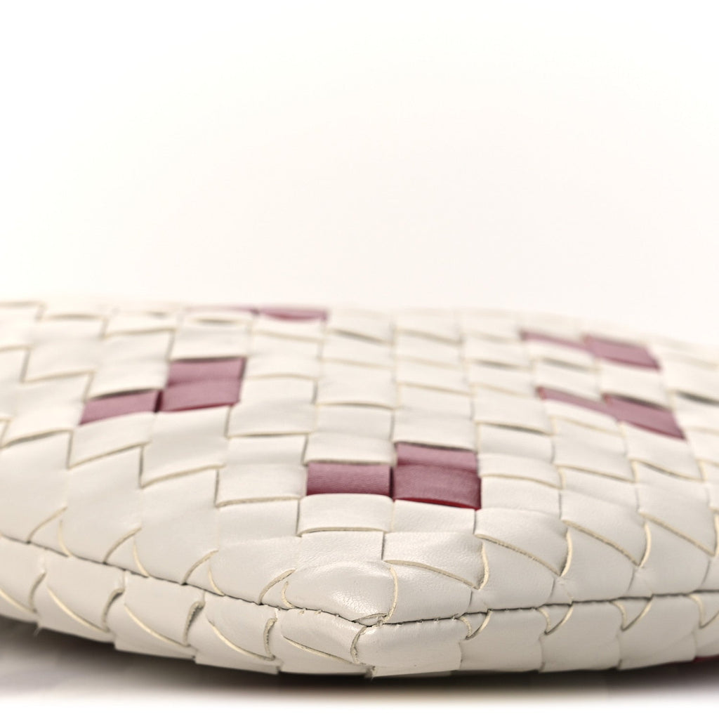 Nappa Intrecciato Heart Medium Dustbag White Dark Red