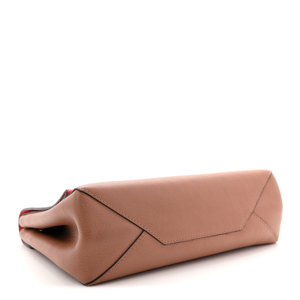 Soft Calfskin Lockme II Top Handle  Rose Bruyere