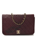 Lambskin Quilted Small Single Flap Bordeaux