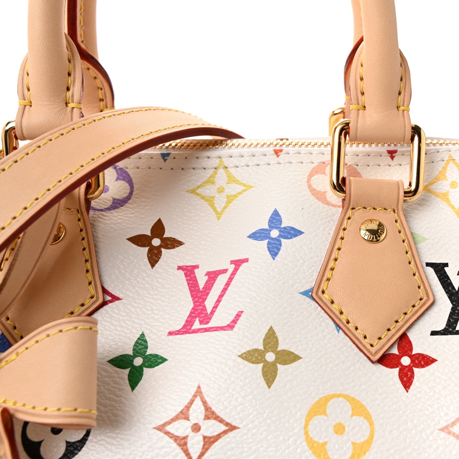 LV X TM Monogram Multicolor Speedy Bandouliere 25 White