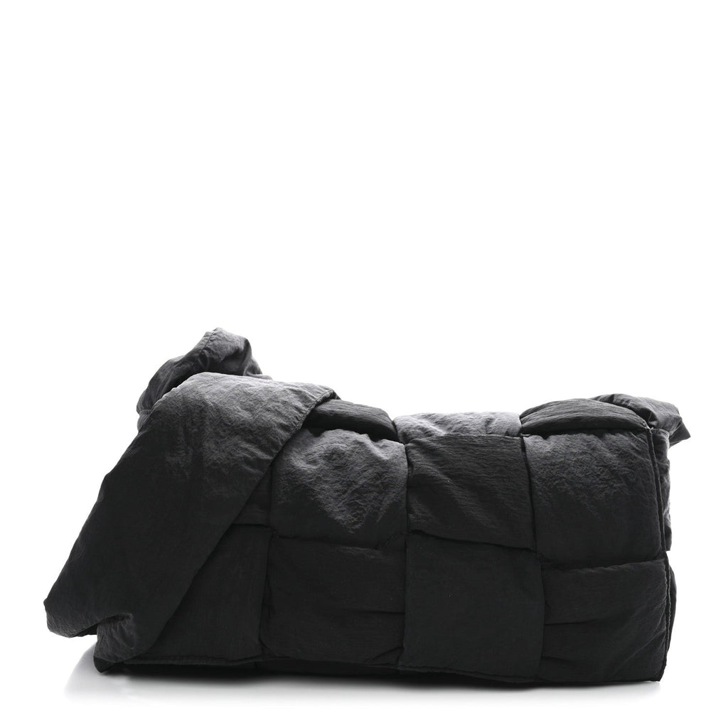 Nylon Intrecciato Padded Tech Cassette Bag Black