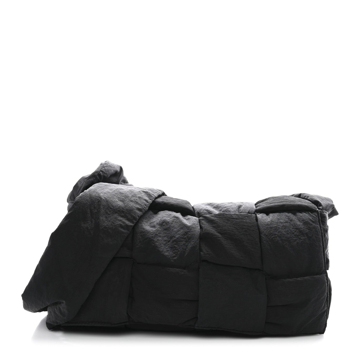 Nylon Intrecciato Padded Tech Cassette Bag Black