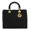 Nylon Cannage Large Lady Dior Black
