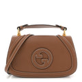 Roxy Calfskin Medium Blondie Top Handle Bag Brown