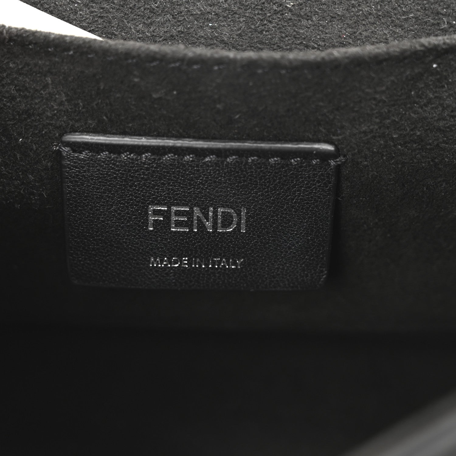 Vitello Century Velvet F is Fendi FF Small Kan I Shoulder Bag Black Tobacco