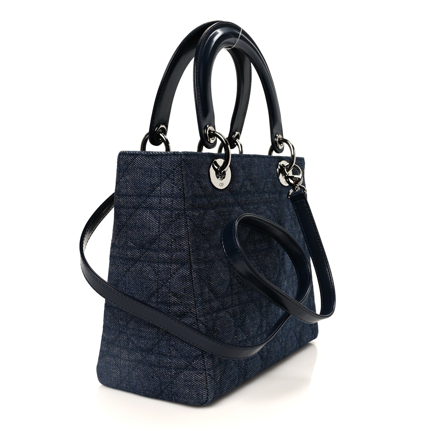 Denim Cannage Medium Lady Dior Blue Black