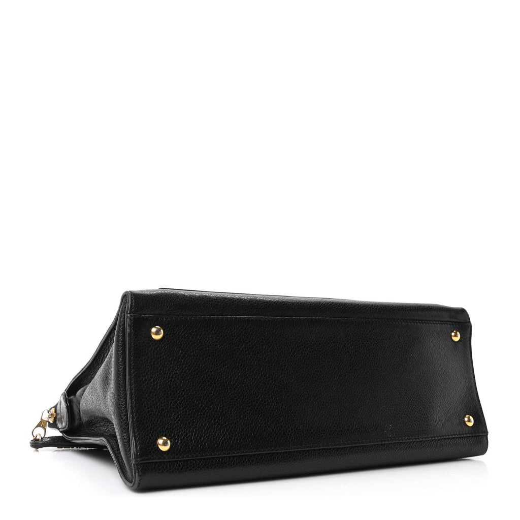 Caviar Flap Shoulder Bag Black