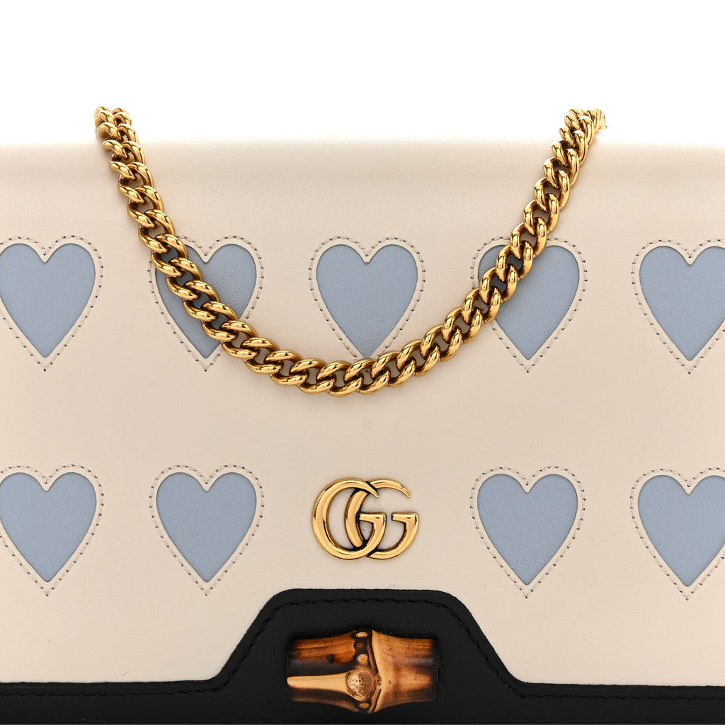 Calfskin Lovelight Mini Diana Chain Bag Mystic White Paradise Cloude