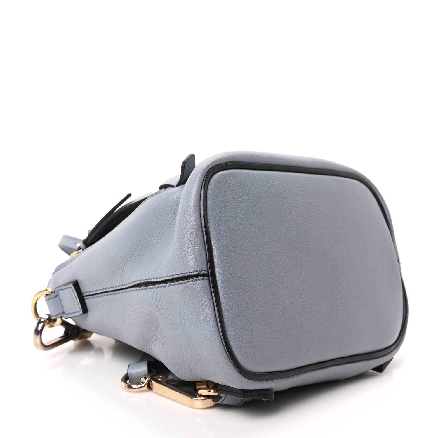 Suede Calfskin Mini Faye Backpack Cloudy Blue