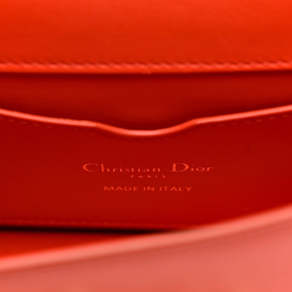Smooth Calfskin Micro 30 Montaigne Flap Bag Orange