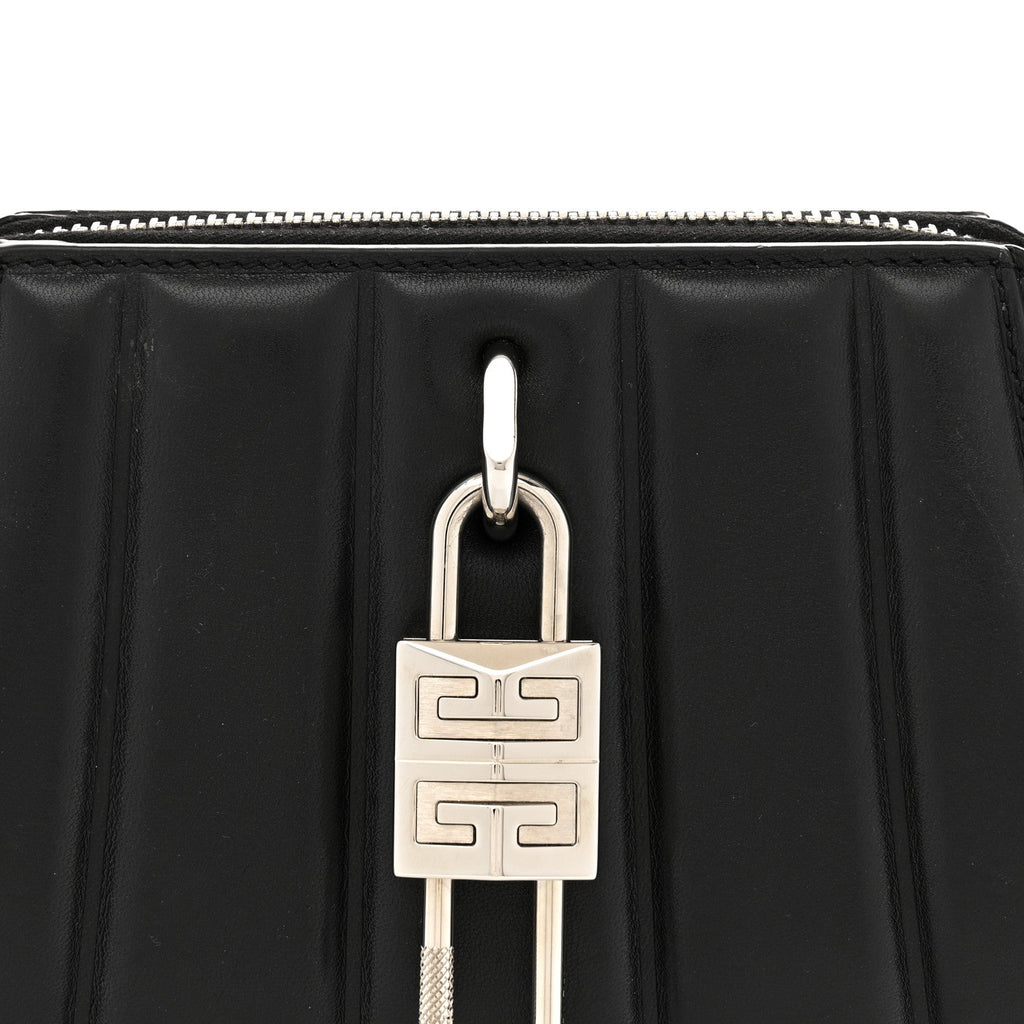Lambskin XS Lock Antigona Shoulder Bag Black