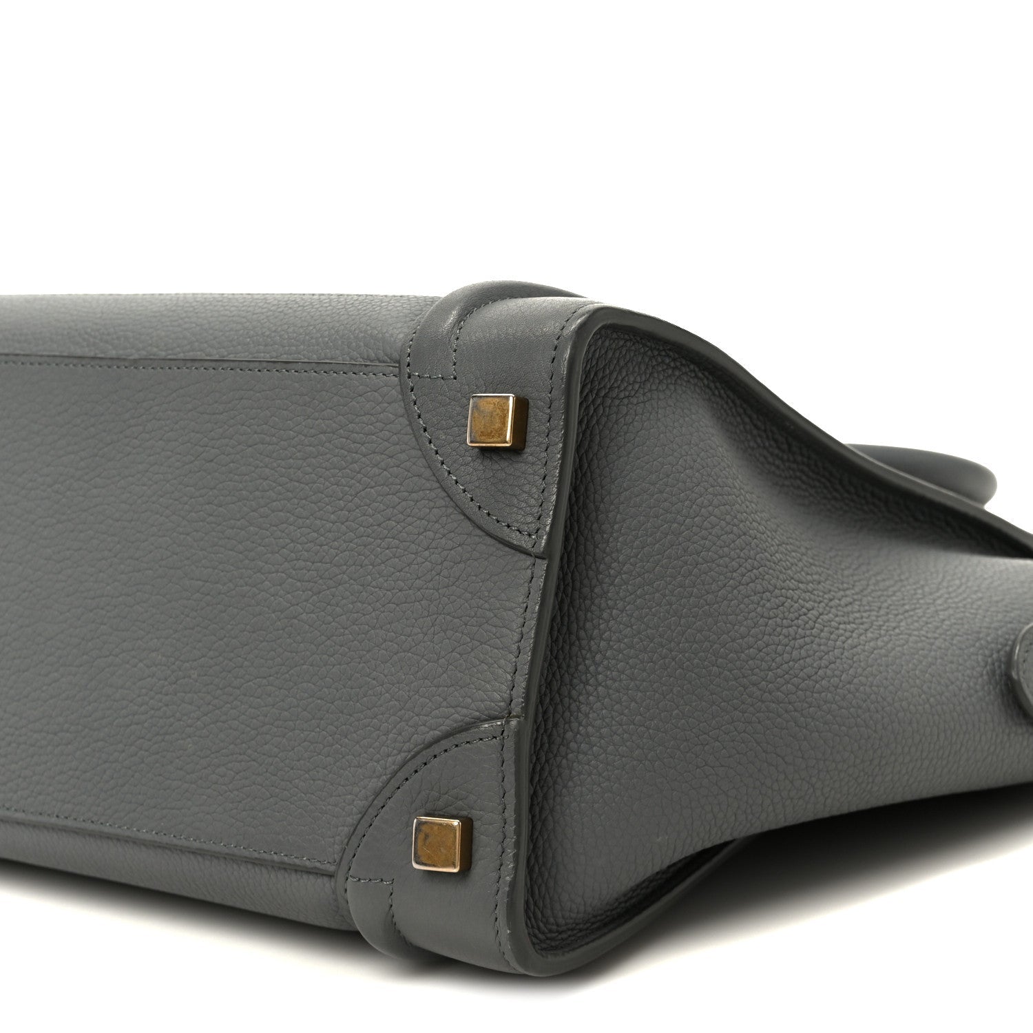 Baby Drummed Calfskin Micro Luggage Kohl