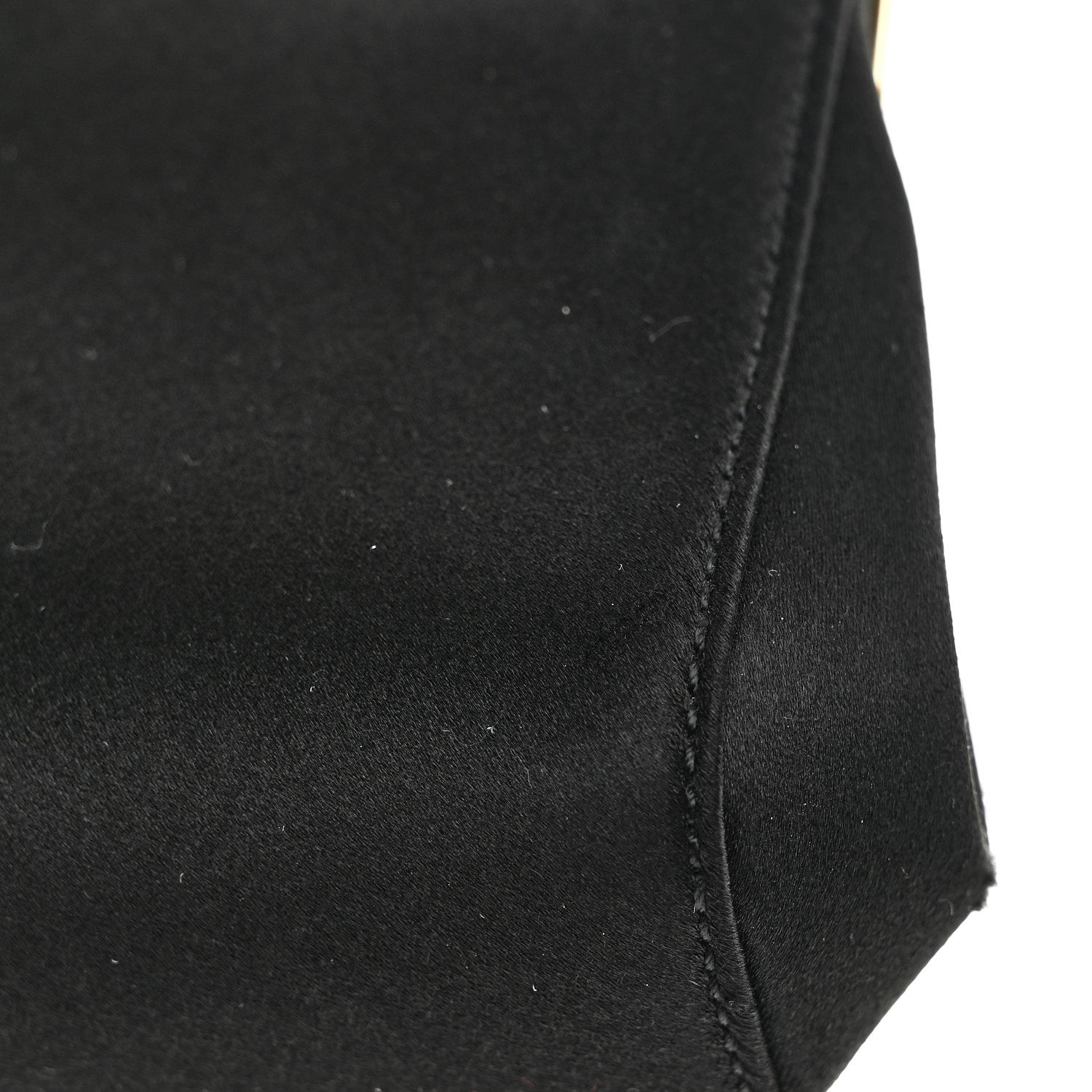 Satin Small Marlene Chain Clutch Black