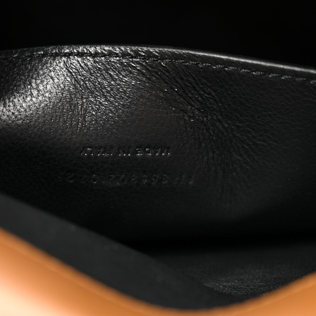 Suede Large Cassandre Pouch On Chain Caramel Cognac