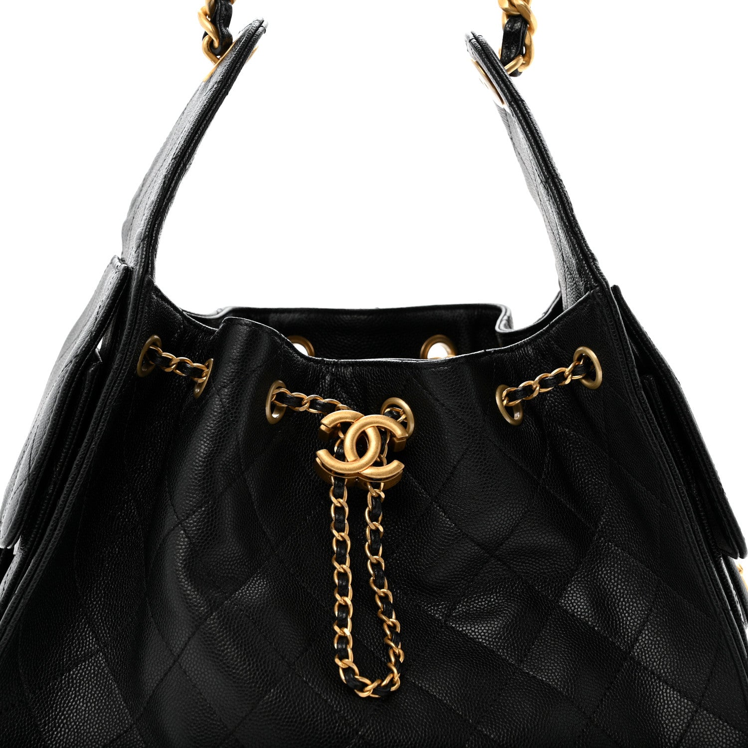 Caviar Quilted Small Chanel 25 Handbag Black