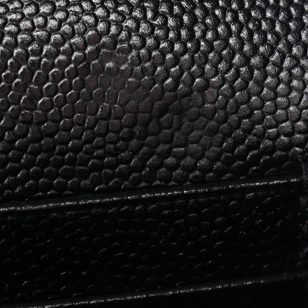 Grain De Poudre Matelasse Chevron Monogram Chain Wallet Black