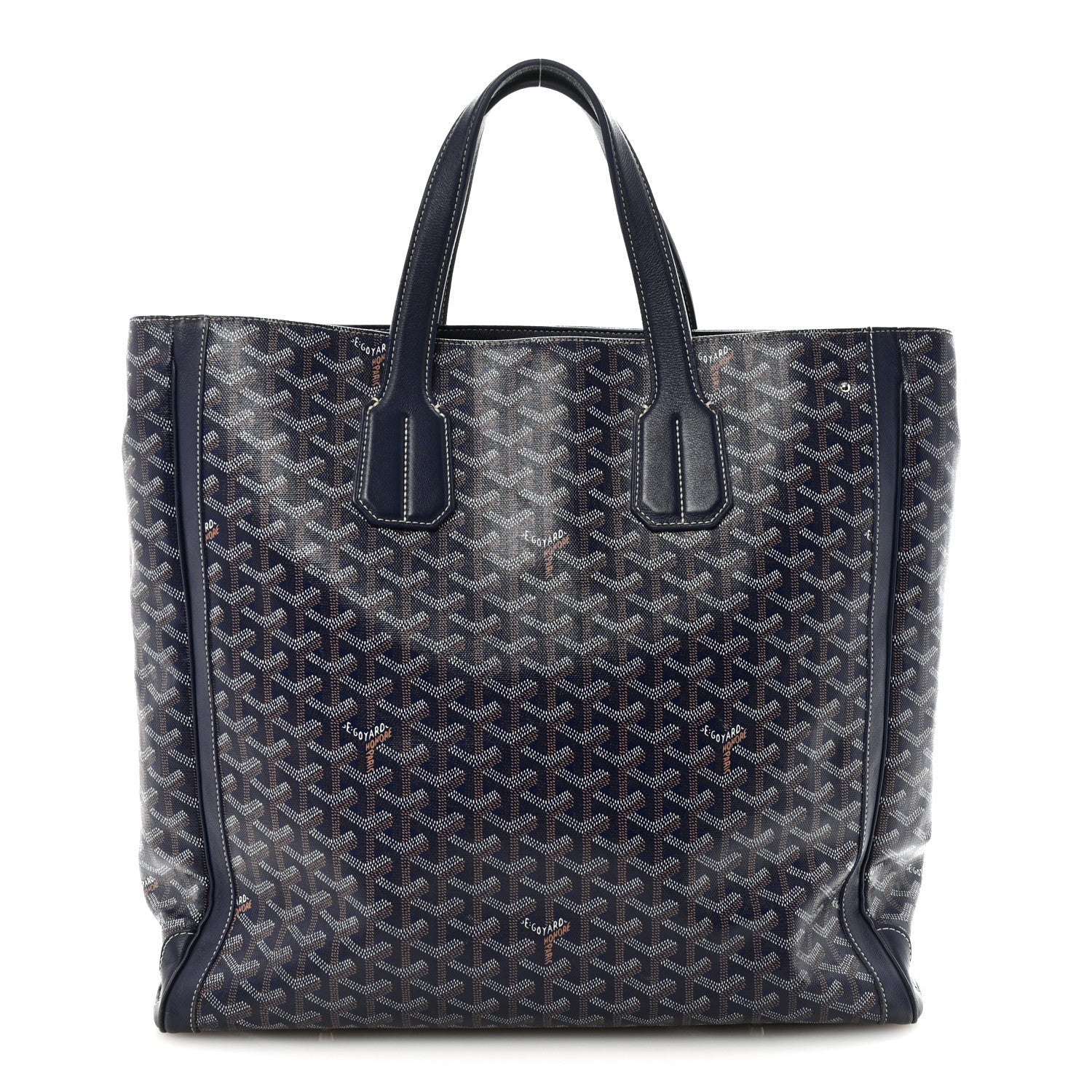 Goyardine Voltaire III Tote Navy