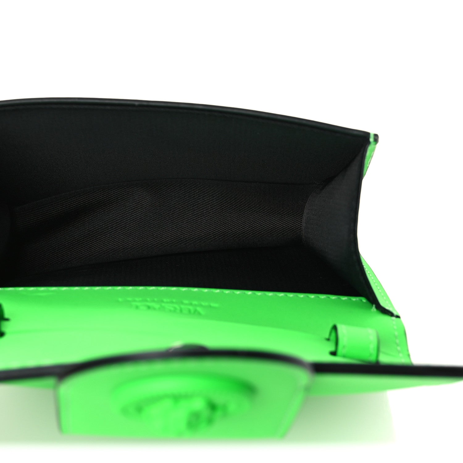 Calfskin Rubber Medusa Shoulder Bag Lime