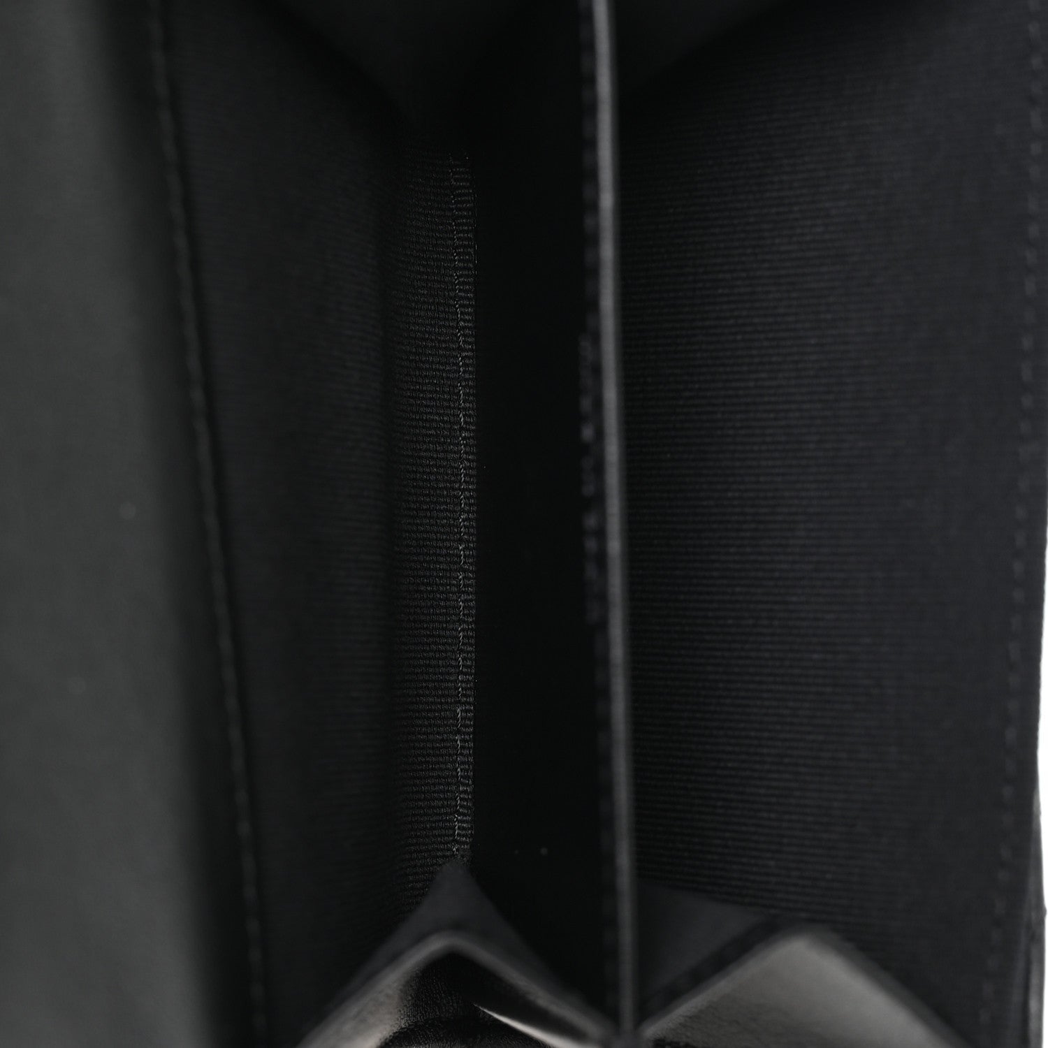 Lambskin Quilted Flap Baguette Crystal  Holder Wallet Black