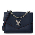 Soft Calfskin Mylockme Chain Bag BB Marine Rouge