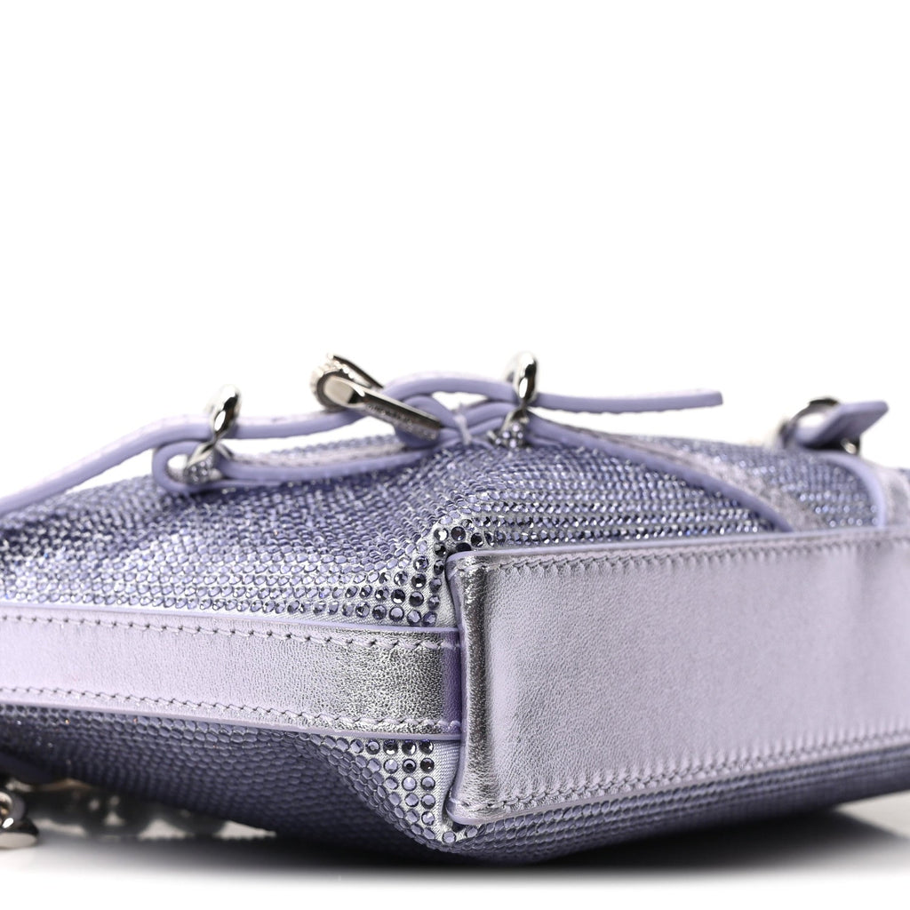 Satin Strass Mini Voyou Boyfriend Party Bag Lavender