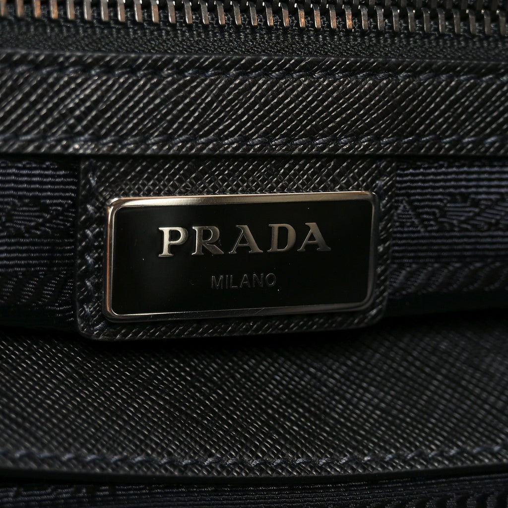 Tessuto Nylon Saffiano Tote Black