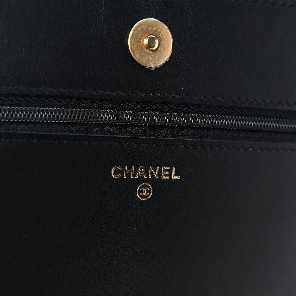 Caviar Quilted Boy Wallet On Chain WOC Black