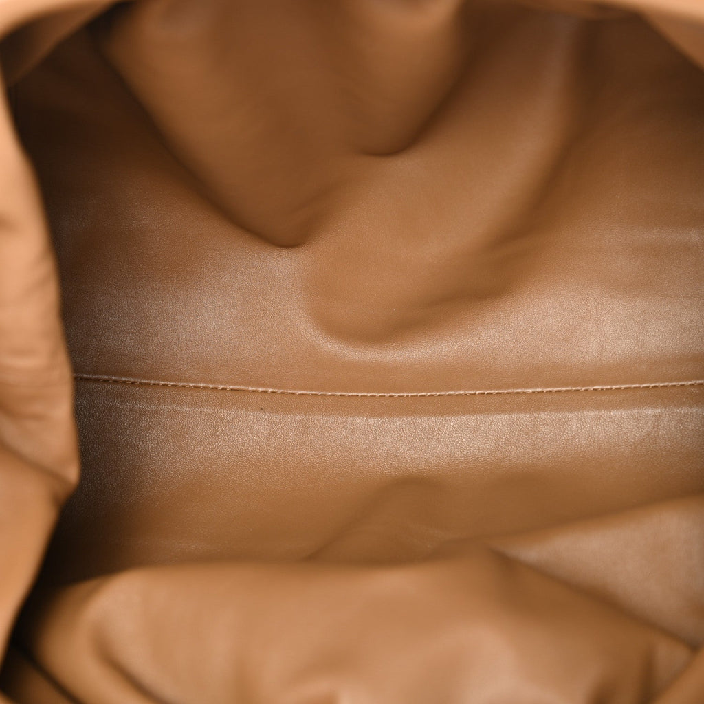 Smooth Butter Calf The Pouch Oversized Clutch Cammello