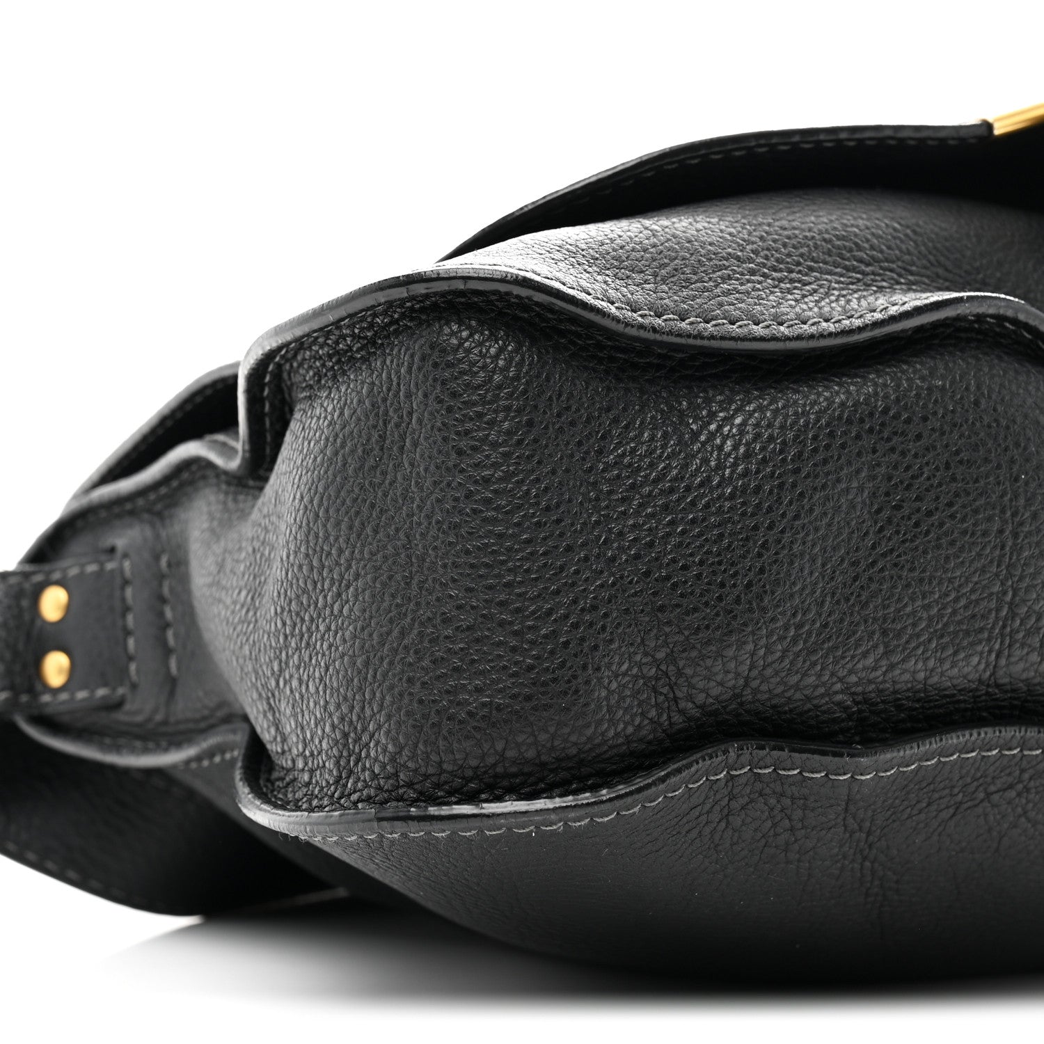 Calfskin Medium Marcie Top Handle Bag Black