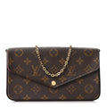 Monogram Pochette Felicie Chain Wallet Fuchsia