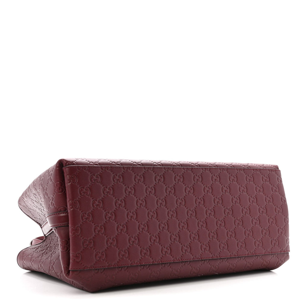 GG Calfskin Embossed Calfskin Large Tote Bag Rose Ancora