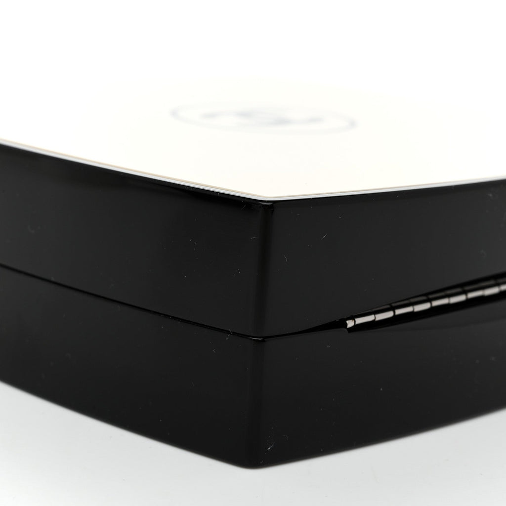 Plexiglass Compact Box Clutch Black Ivory