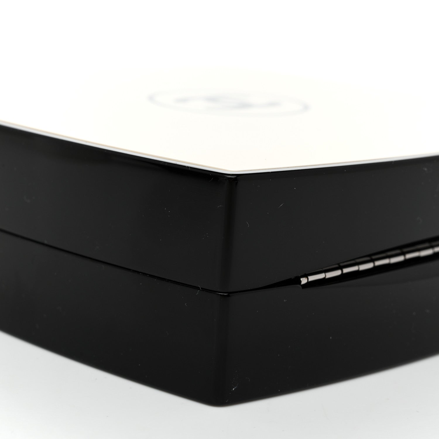 Plexiglass Compact Box Clutch Black Ivory