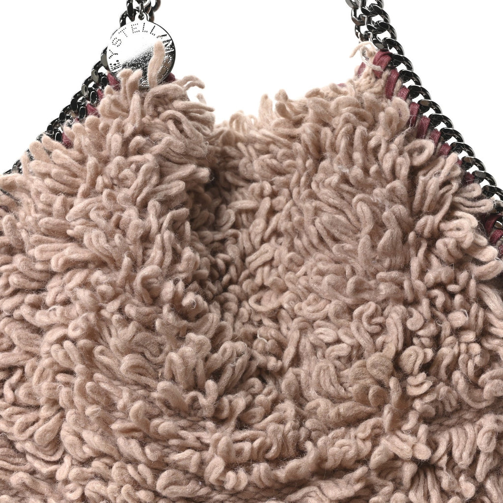 Wool Fur Small Falabella Tote Pink