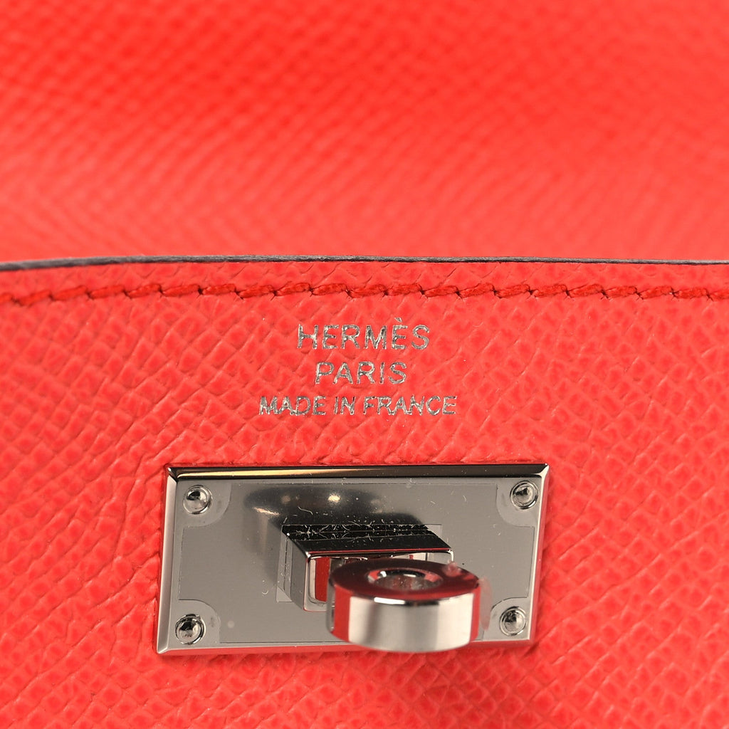 Chevre Mysore Kelly Pocket Compact Wallet Rose Texas