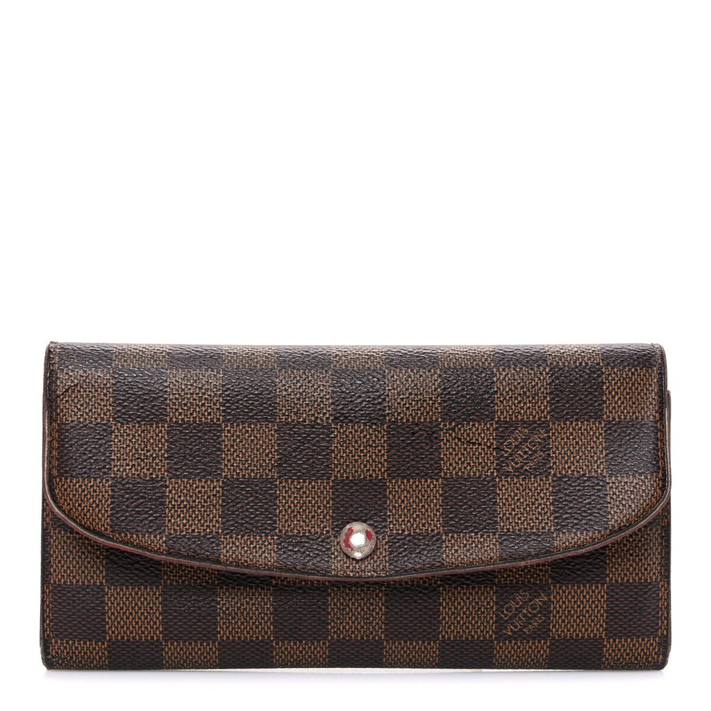 Damier Ebene Emilie Wallet Red
