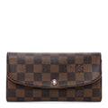 Damier Ebene Emilie Wallet Red