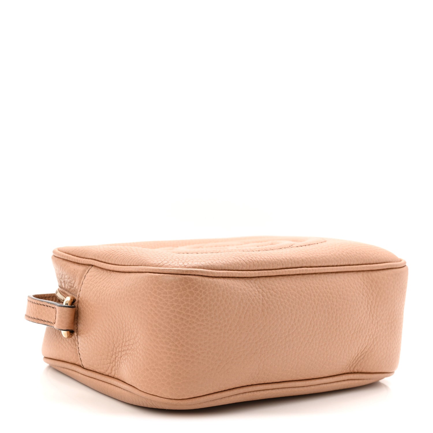 Pebbled Calfskin Small Soho Disco Bag Camelia