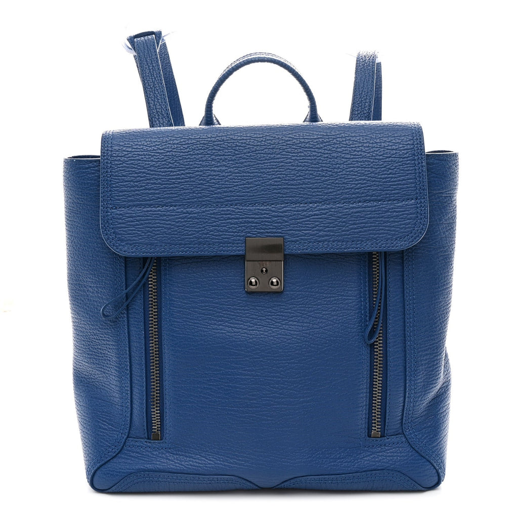 Textured Calfskin Pashli Backpack Cobalt