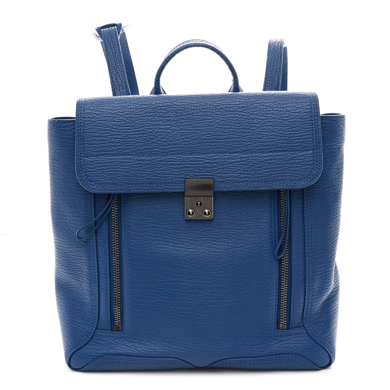 Textured Calfskin Pashli Backpack Cobalt